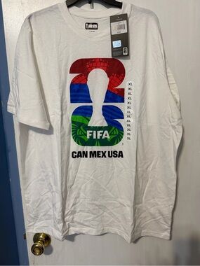 FIFA World Cup - CAN MEX USA T-Shirt XL White, NWT